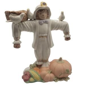 Lenox Occasions Scarecrow Candle Stand Autumn Decor w/ Box Fall Thanksgiving